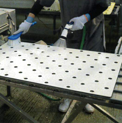 PSP水耕パネルの洗浄