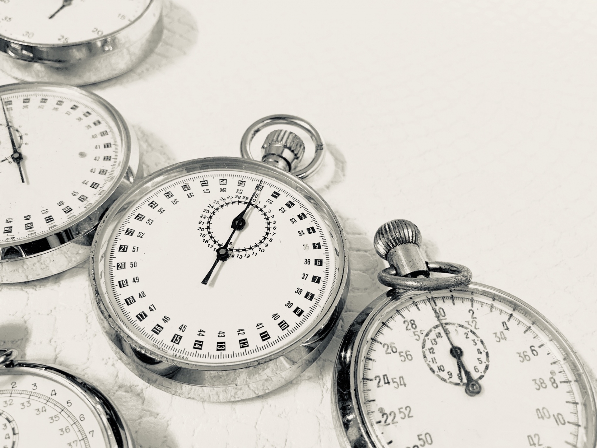沢山のストップウォッチ